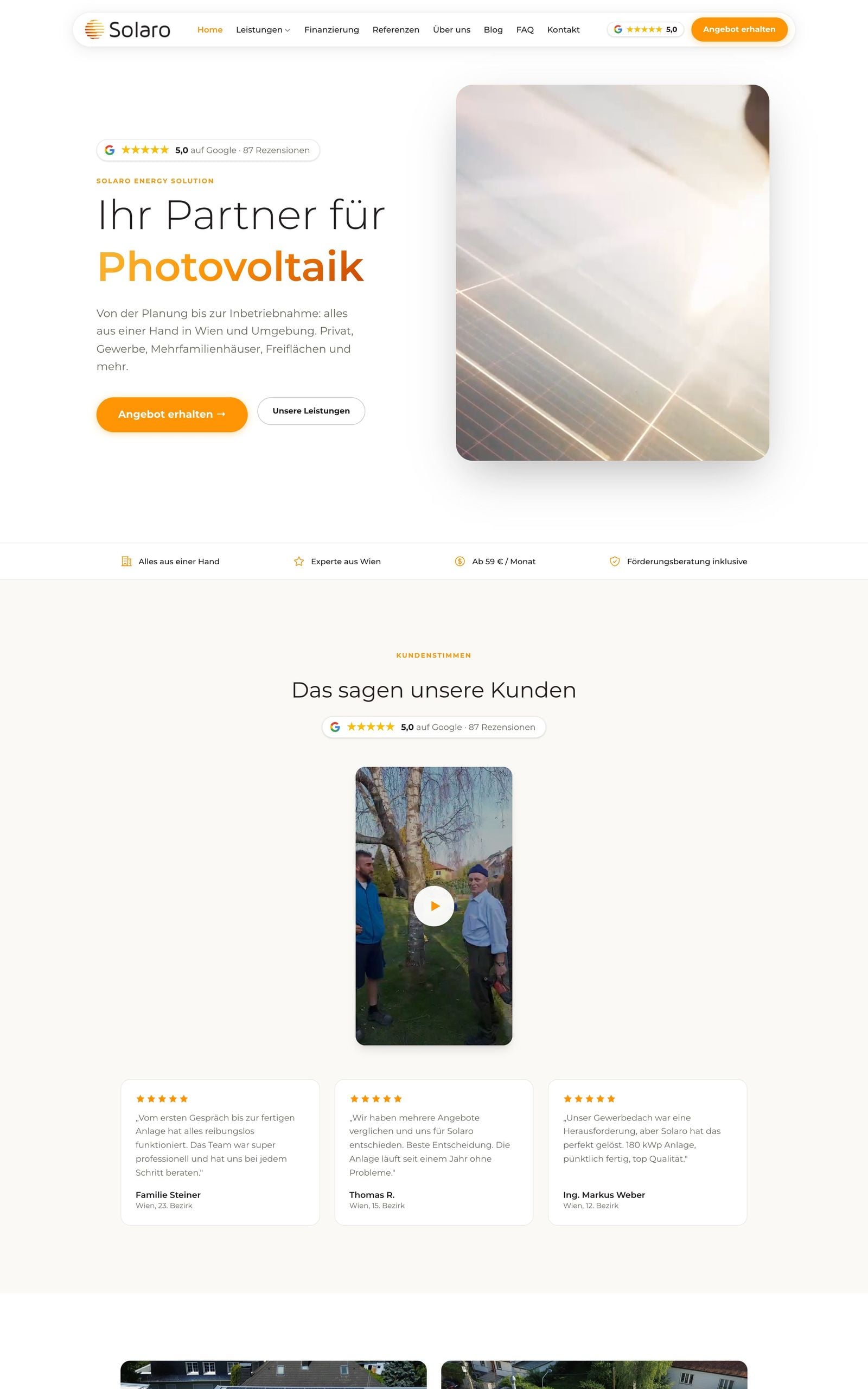 Solaro Energy, Website